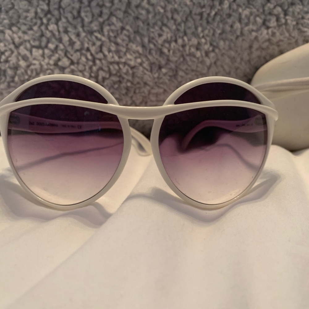 Dolce and Gabbanna white sunglasses